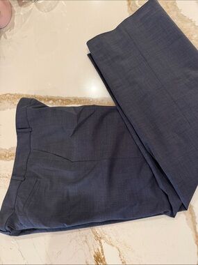 Banana Republic Slate Navy Flat-Front Dress Pants